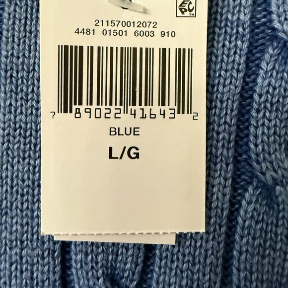 Ralph Lauren Light Blue Cable Knit Sweater - Picture 8 of 13